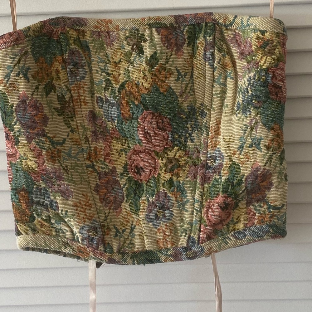 (SOLD) Floral Tapestry Corset Top
